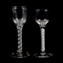 A Georgian style wine glass, and another