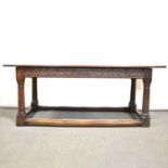 Joined oak refectory table,