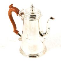 Silver coffee pot and hot water pot,