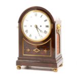 Regency walnut bracket clock,