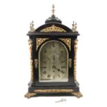 Victorian ebonised mantel clock, Barwise, London