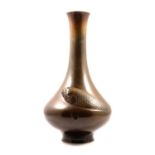 Japanese bronze vase,