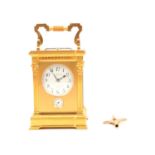 French grand sonnerie striking, repeating and alarm carriage clock by Leroy & Cie, Paris,