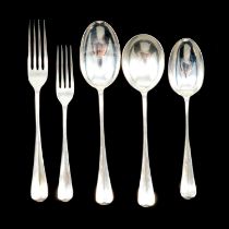 Canteen of silver cutlery,