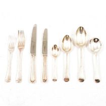Canteen of silver cutlery,