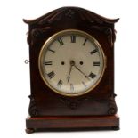 William IV rosewood mantel clock,
