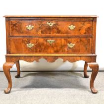 Walnut chest of drawers, on cabriole legs,