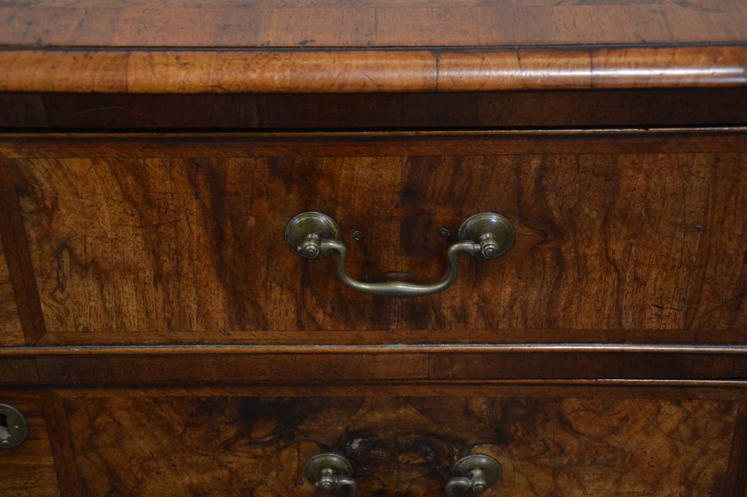 Early 18th century walnut chest of drawers, - Image 10 of 13