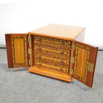 Edwardian walnut table cabinet,