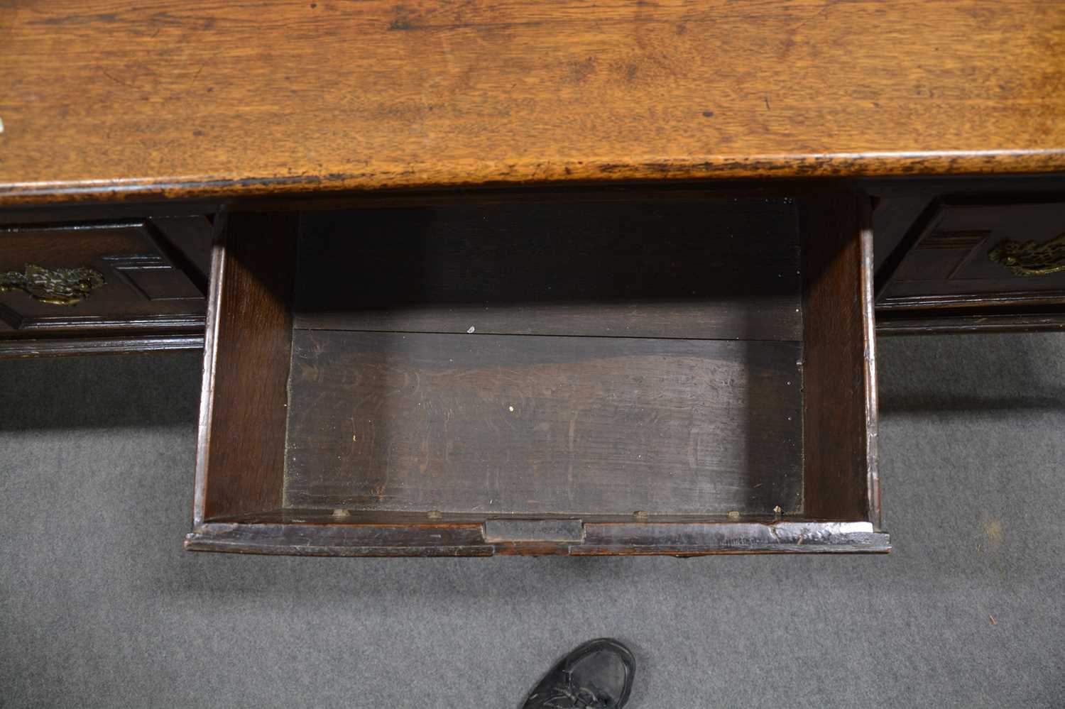 George III oak dresser base, - Image 4 of 7