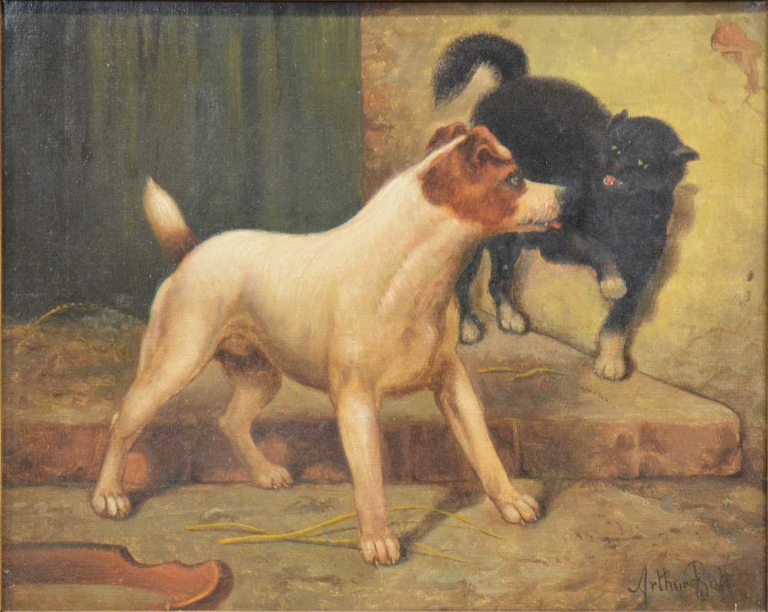 Arthur Batt, Terrier and Cat,