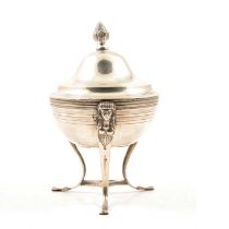 Italian silver lidded bonbon dish,