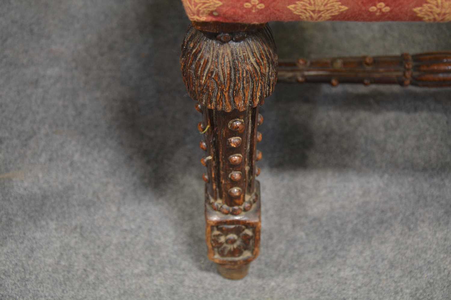 Pair of carved oak single chairs, - Image 4 of 7