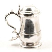 George III silver tankard,