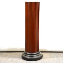 Mahogany and stained wood column,