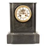 Black marble mantel clock,