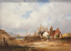 William Shayer, Unloading the catch,