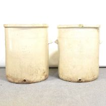 Two massive Royal Doulton glazed stoneware cisterns or water filters,