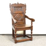 Oak wainscot chair,