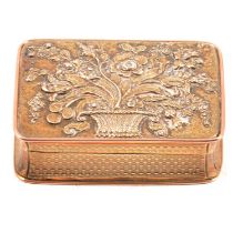 George III silver gilt snuff box,