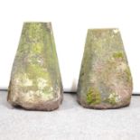 Two large stone staddle stone bases,