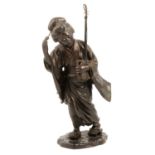 Japanese bronze figure, Meiji,