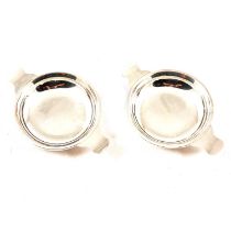 Pair of silver porringers,