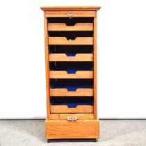 Edwardian satinwood filing cabinet,