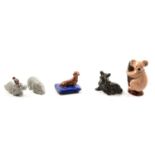 Seventeen Wade Pottery animal figurines