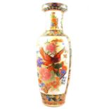 Large Chinese polychrome vase, modern,