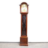 Modern mahogany longcase clock,