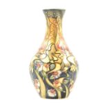 Rachel Bishop for Moorcroft , a vase in the Prairie Summer design.
