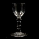 18th Century English wine glass,