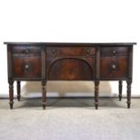 Regency mahogany breakfront sideboard,