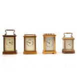 Four carriage clocks,