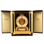 A Jaeger leCoultre Atmos clock with case,