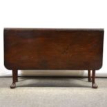 Georgian mahogany pad foot table,