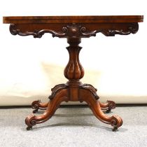 Early Victorian mahogany card table,