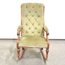 Victorian mahogany rocking chair,
