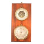 Troughton & Simms, barometer and another aneroid barometer,