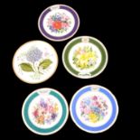 A collection of annual RHS floral collectors plates and others.