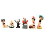 Fourteen Wade Pottery figurines - Betty Boop, Cops and Robbers, etc