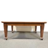 Late Victorian oak dining table,