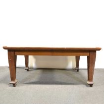 Late Victorian oak dining table,