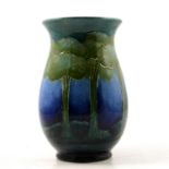 William Moorcroft, a large 'Moonlit Blue' design vase, circa 1930
