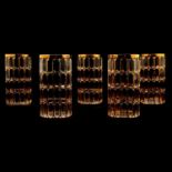 Set of five ALIG Imperial Glass Company highball glasses,