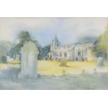 Four Peter Robinson watercolours; and David Morris watercolour of a church in Rutland,