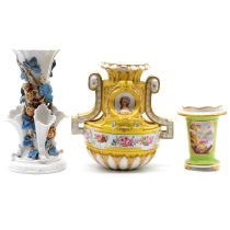 Collection of French porcelain vases,