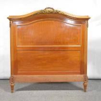 Pair of French walnut beds,