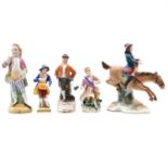 Collection of ceramics figures and animal models,